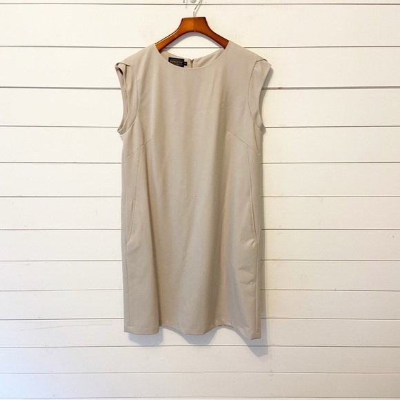 Pendleton | Beige Cap Sleeve 100% Virgin Wool Shift dress Size 10 - Picture 1 of 10